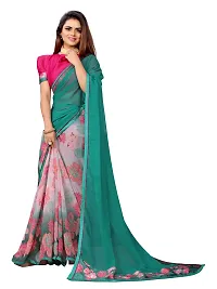 Beautiful Georgette Printed Saree With Blouse Piece-thumb2