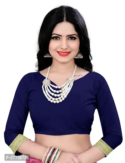 Beautiful Silk Blend Jacquard Saree With Blouse Piece-thumb5