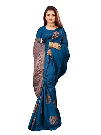 Elegant Litchi Silk Designer Banarasi Women Saree with Blouse Piece-thumb2