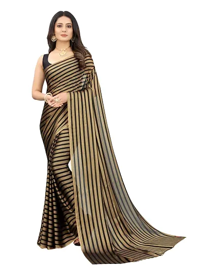 New In Georgette Saree with Blouse piece 