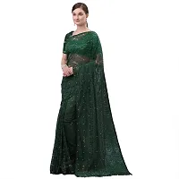 Beautiful Net Jacquard Saree With Blouse Piece-thumb1