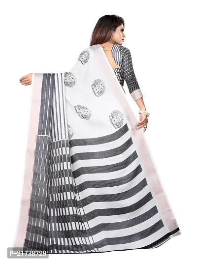 Beautiful Cotton Striped Saree With Blouse Piece-thumb4