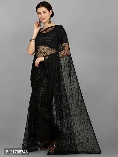 Beautiful Net Jacquard Saree With Blouse Piece-thumb2