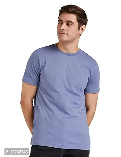 Men Stylish Cotton Solid T-shirt-thumb0