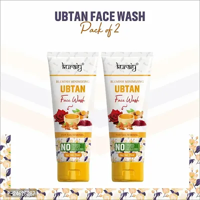 KURAIY 100% Safe Ubtan Face Wash Natural Moisturizing Facial Cleanser Daily Face wash PACK OF 2