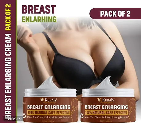 KURAIY Sexy Breast Enlargement Body Cream Firming Lifting Bigger Chest Whitening Cream Cosmetics Promote Hormones Massage Care Products PACK OF 2