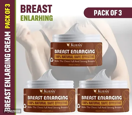 KURAIY Safe Sexy Breast Enlargement Body Cream Firming Lifting Bigger Chest Whitening Cream Cosmetics Promote Pack Of 3