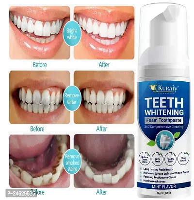 KURAIY Pure 60ml Toothpaste  Foam Natural Mouth Wash Mousse Teeth  Teethpaste Oral Hygiene Breath Dental Tool-thumb0