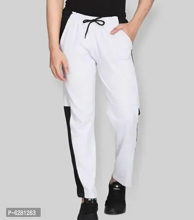 Men Cotton Blend Solid Track Pant