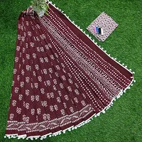 Beautiful Cotton Saree With Blouse Piece For Women-thumb1