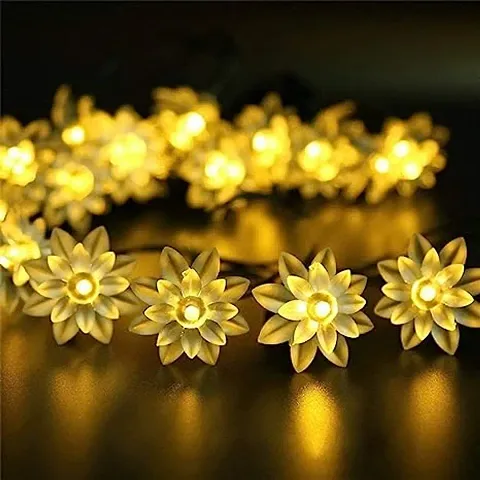 AADGEX 16 Led Blossom Flower Decorative String Lights Plug in Fairy Lights for Diwali Christmas Home Decoration Wedding Party Tree New Year Decorations(Silicone Flower Led String Light)-1 pcs