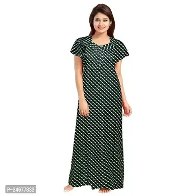 Elegant Multicoloured Cotton Printed Nighty For Women Pack of 1-thumb0