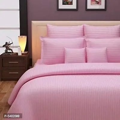 Microfiber Stripes Bedsheet with 2 Pillow Cover