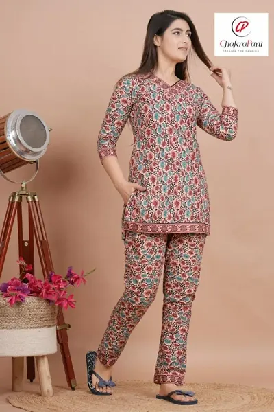 New IN!!! Cotton Printed Nightsuits For Women/Jaipuri Night Suit For Women