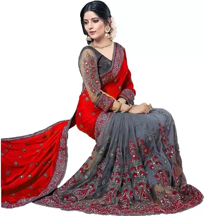 Stylish Georgette Saree With Blouse Piece For Women