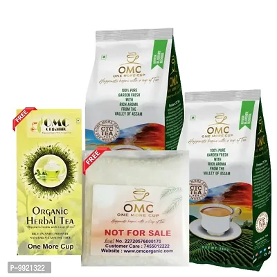 OMC Premium CTC Tea (250gm Pack Of 2) With Free Sugar (250gm)  Herbal Tea M | 100% Pure Garden Fresh With Rich Aroma | Assam Tea | Strong Tea |