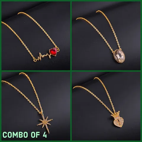 Pack Of 4 Exclusive Alloy Necklace For Womens