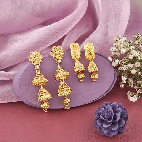 Exclusive Earrings Combo Of 2 For Girls And Womens Design By Delfa