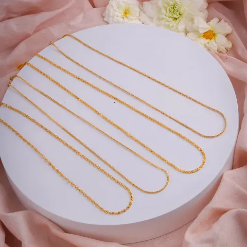 Decent Golden Alloy Chain For Women