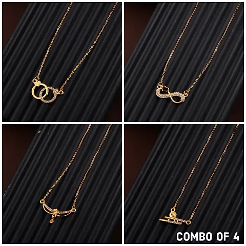 Stunning Golden Alloy Necklace For Women