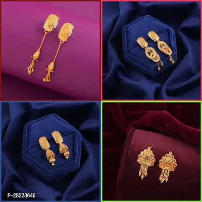 Delfa Combo Of 4 Earrings For Girls And Womens-thumb0