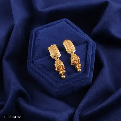 Golden Alloy  Jhumkas Earrings For Women Pack of 2-thumb3