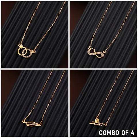 Stunning Golden Alloy Necklace For Women