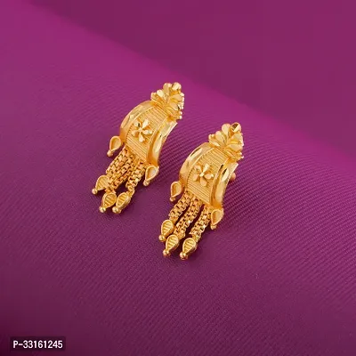 Golden Alloy  Jhumkas Earrings For Women Pack of 2-thumb2