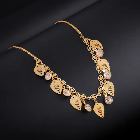 New Collection Golden Alloy Necklace For Women