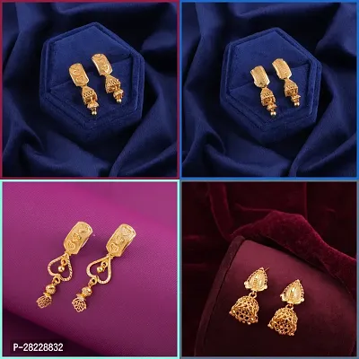 Delfa Combo Of 4 Earrings For Girls And Womens-thumb0