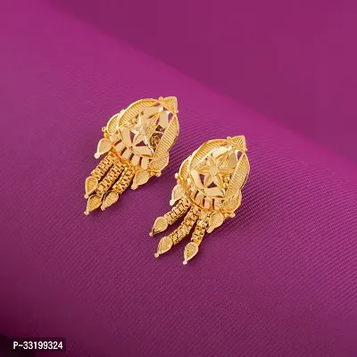 Stylish Golden Alloy Earrings For Women Combo Of 2-thumb3