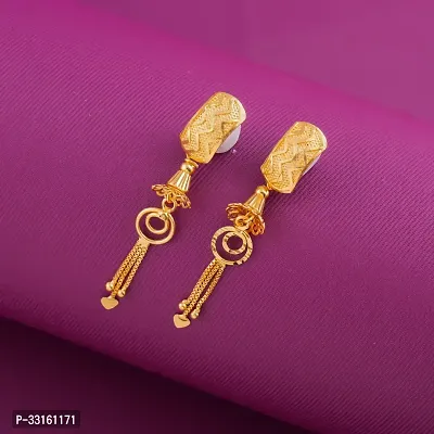 Golden Alloy  Jhumkas Earrings For Women Pack of 2-thumb3