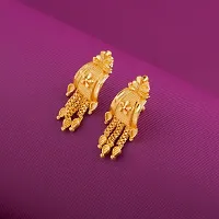 Stylish Golden Alloy Earrings For Women Combo Of 2-thumb2