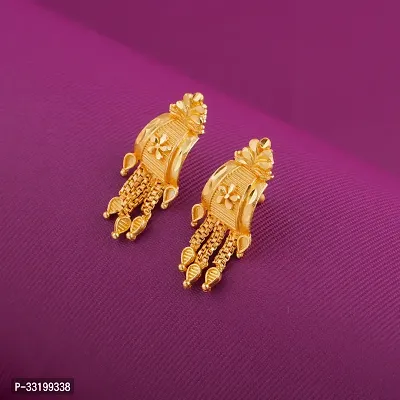 Stylish Golden Alloy Earrings For Women Combo Of 2-thumb3