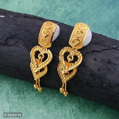 Golden Alloy  Jhumkas Earrings For Women Pack of 2-thumb2