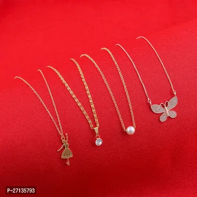 Exclusive Necklace Chain Combo of 4  For Womens And Girls-thumb0