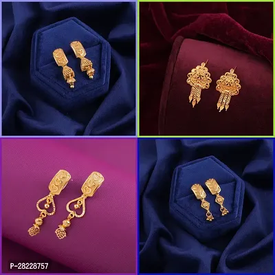 Delfa Combo Of 4 Earrings For Girls And Womens-thumb0