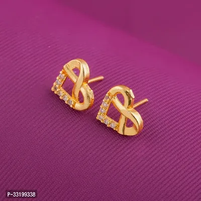 Stylish Golden Alloy Earrings For Women Combo Of 2-thumb2