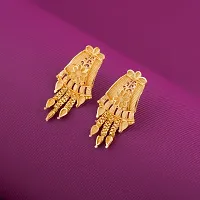 Stylish Golden Alloy Earrings For Women Combo Of 2-thumb1