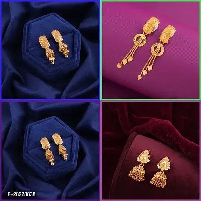 Delfa Combo Of 4 Earrings For Girls And Womens-thumb0