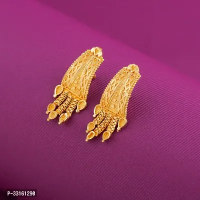 Golden Alloy  Jhumkas Earrings For Women Pack of 2-thumb2