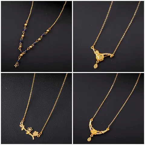 Elegant Golden Alloy Necklace For Women