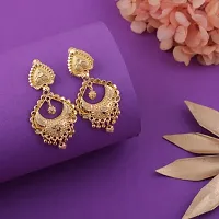 Stylish Golden Alloy Earrings For Women Combo Of 2-thumb2