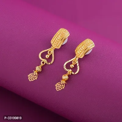 Stylish Golden Alloy Earrings For Women Combo Of 2-thumb2