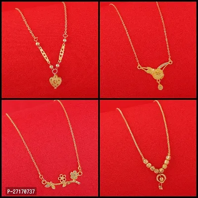 Exclusive Necklace Chain Combo of 4  For Womens And Girls Designed By Delfa-thumb0