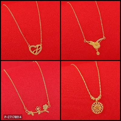 Exclusive Necklace Chain Combo of 4  For Womens And Girls Designed By Delfa-thumb0