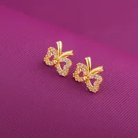 Stylish Golden Alloy Earrings For Women Combo Of 2-thumb1