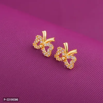 Stylish Golden Alloy Earrings For Women Combo Of 2-thumb2