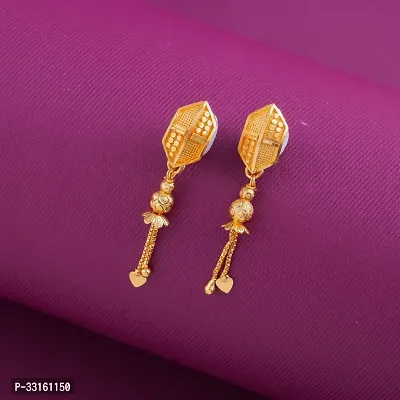 Golden Alloy  Jhumkas Earrings For Women Pack of 2-thumb3