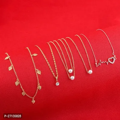 Exclusive Necklace Chain Combo of 5  For Womens And Girls-thumb0